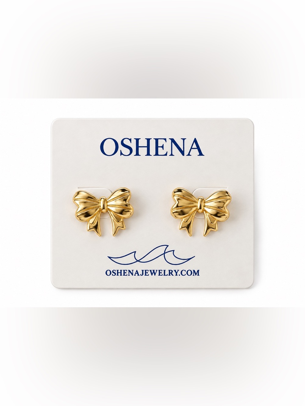 Oshena beachwear Gold Bow‎ Earrings